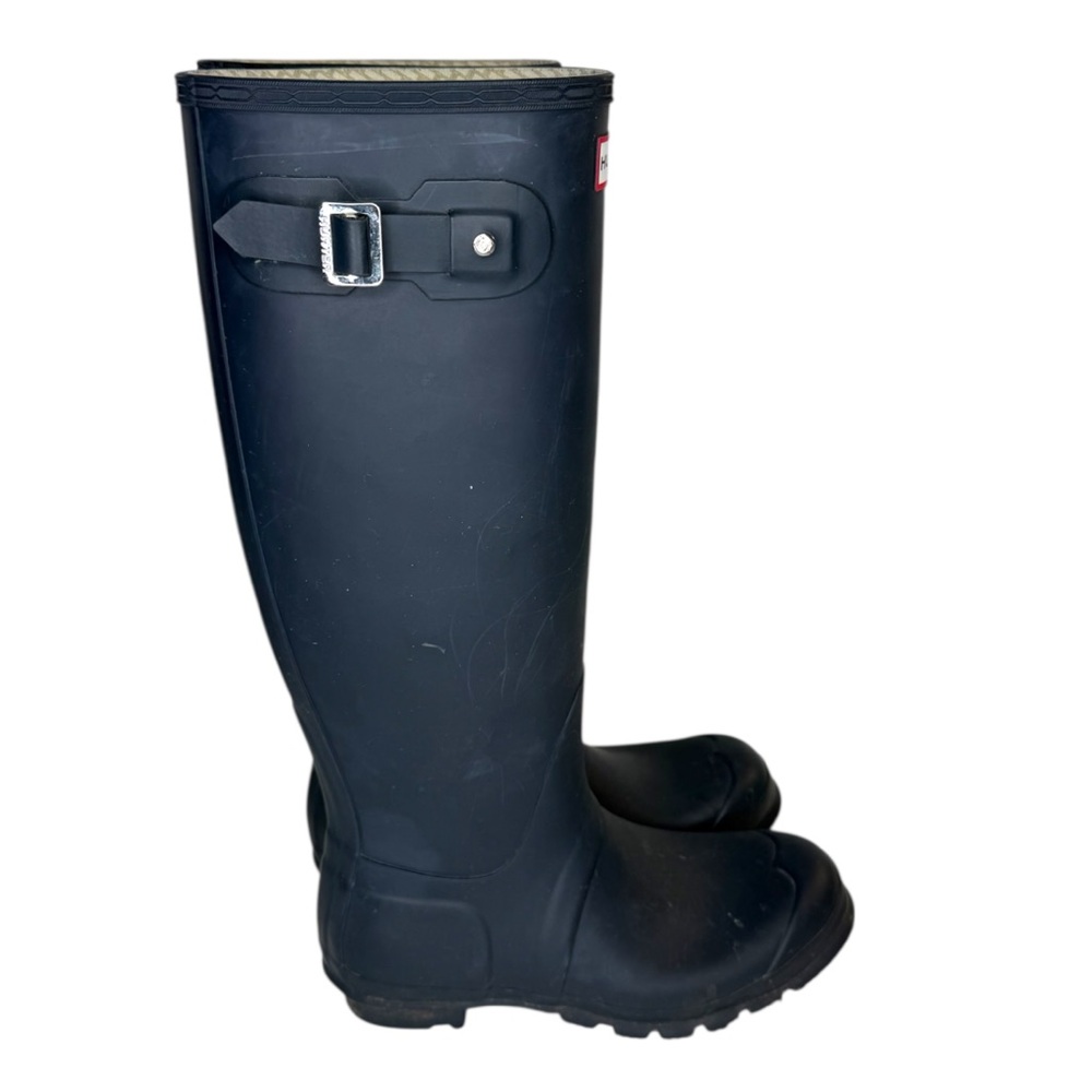 Women's Original Tall Rain Boots Navy Blue Rubber Waterproof Wellies size 7M/8F - Picture 2 of 15